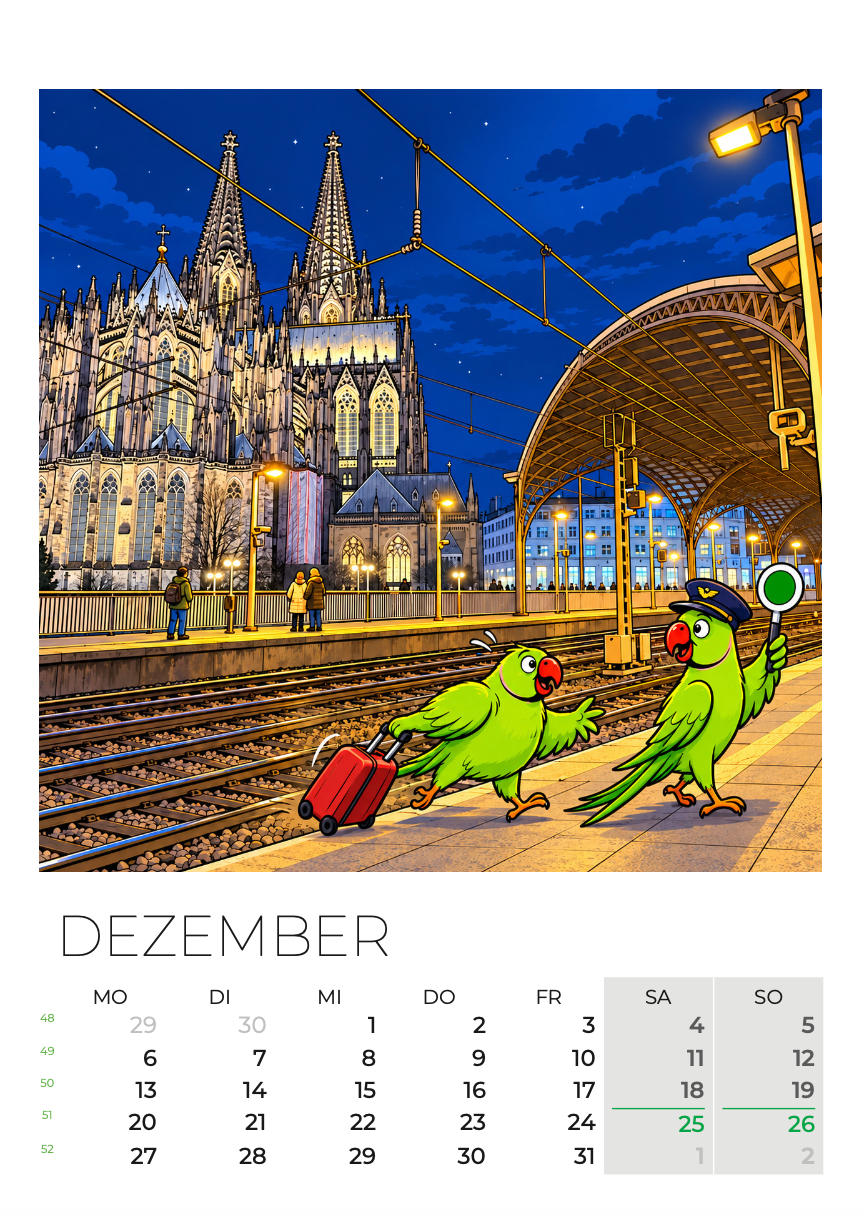 Kölner Comic-Kalender 2027 im DIN-A4-Format