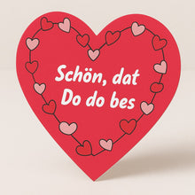 Lade das Bild in den Galerie-Viewer, Herz-Postkarte „Schön, dat Do do bes" (5er-Set)