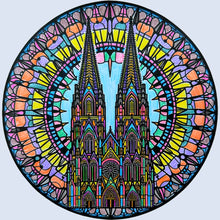 Lade das Bild in den Galerie-Viewer, Mandala-Malbogen Kölner Dom (5er-Set / 30x30cm)