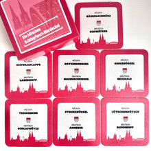 Lade das Bild in den Galerie-Viewer, Kölsche Schimpfwort Bierdeckel-Box (14 Stk.)