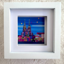 Lade das Bild in den Galerie-Viewer, 2er-Set: Köln-Bilder „Blaue Stunde“ und „Schöne Aussicht“ (gerahmt, 10x10cm)
