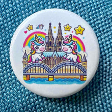 Lade das Bild in den Galerie-Viewer, Kölner Einhorn-Button im 2er-Set (3x3cm)
