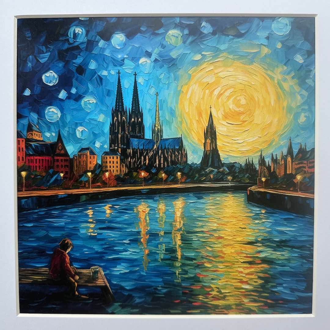 Köln-Bild „Van Gogh“ (gerahmt, 30x30cm)