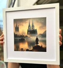 Lade das Bild in den Galerie-Viewer, Köln-Bild „Rhein Wanderer“ (gerahmt, 30x30cm)