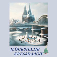 Lade das Bild in den Galerie-Viewer, Weihnachtskarte „Jlöcksillije Kressdaach“ (3er-Set)