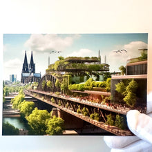 Lade das Bild in den Galerie-Viewer, 5 Köln-Postkarten „Kölle in Grün“ (5 Stk.)