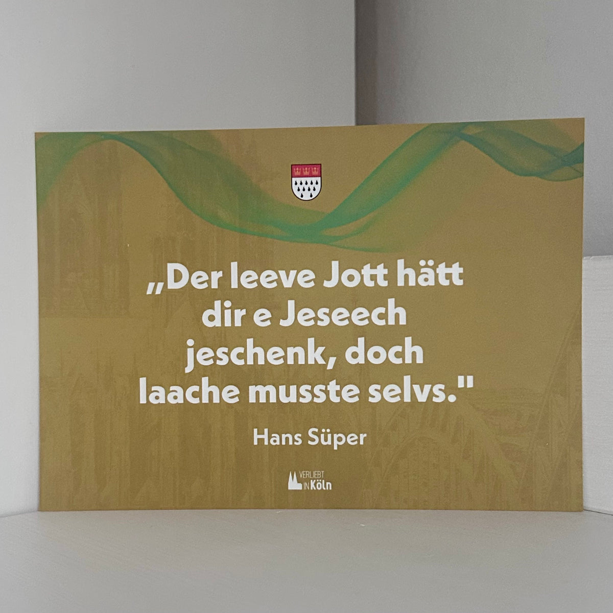 5 KölnerSprüche Postkarten „Der leeve Jott.." (5 Stk.) Verliebt in Köln