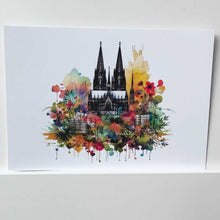 Lade das Bild in den Galerie-Viewer, 5 Köln-Postkarten (5 Stk. / Aquarell)