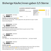 Lade das Bild in den Galerie-Viewer, Kölner Sprüche Kalender 2026