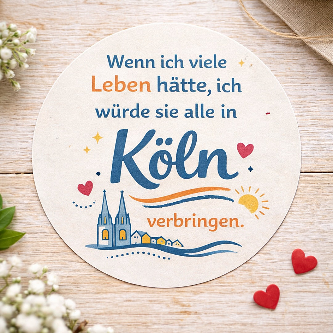 Aufkleber „Kölsche Leben“ (4er-Set)