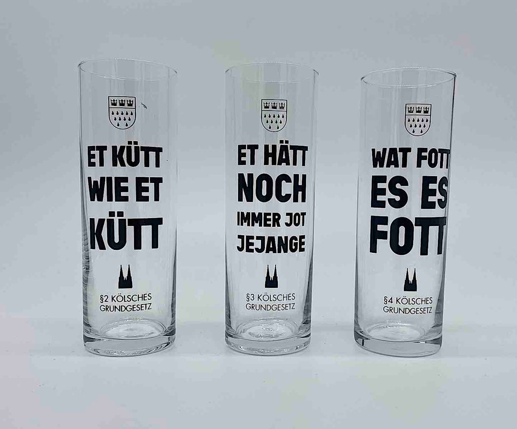 Kölsch Gläser „Grundgesetz“ (3er-Set)