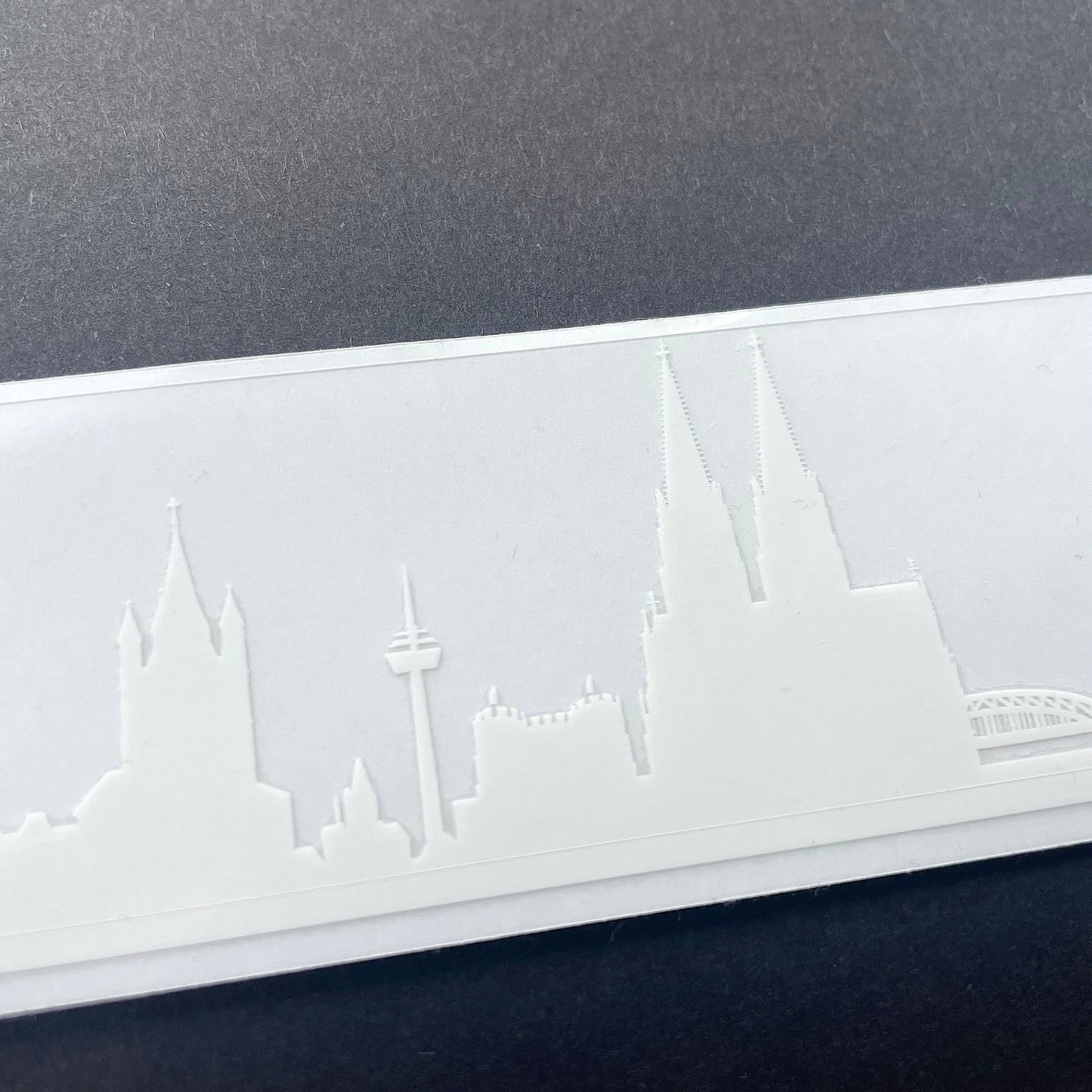 Autoaufkleber Köln-Skyline weiss