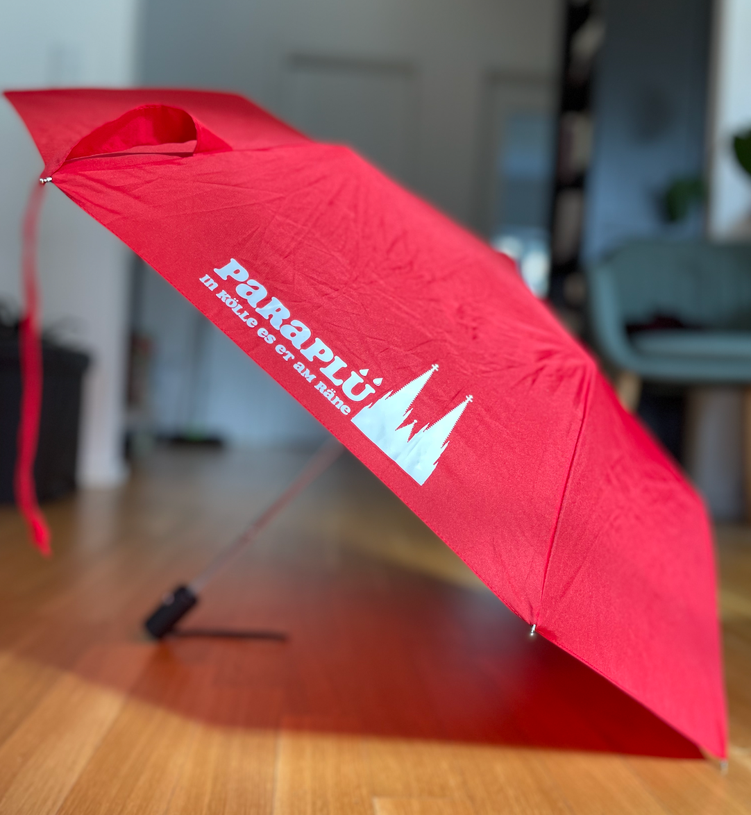 Qualitäts-Regenschirm „Paraplü“ rot