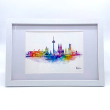 Lade das Bild in den Galerie-Viewer, Köln-Kunstdruck „Skyline“ im Holzrahmen 20x30cm