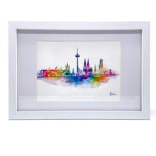 Lade das Bild in den Galerie-Viewer, Köln-Kunstdruck „Skyline“ im Holzrahmen 20x30cm