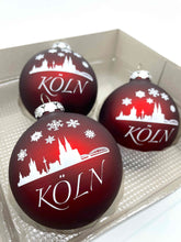 Lade das Bild in den Galerie-Viewer, Köln-Weihnachtskugeln aus Glas (3er Pack)