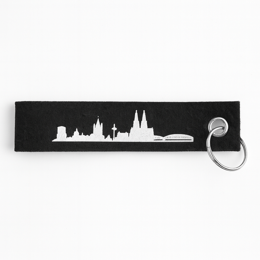 Filz-Schlüsselanhänger „Köln-Skyline“