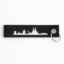 Lade das Bild in den Galerie-Viewer, Filz-Schlüsselanhänger „Köln-Skyline“
