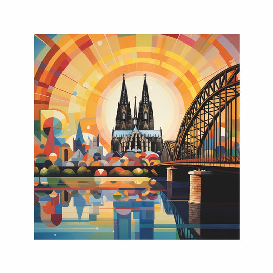 Köln-Kunstdruck „Sunnesching“ (20x20 cm)