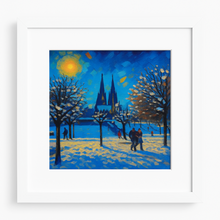 Lade das Bild in den Galerie-Viewer, Köln-Bild „Winter“ (gerahmt, 30x30cm)
