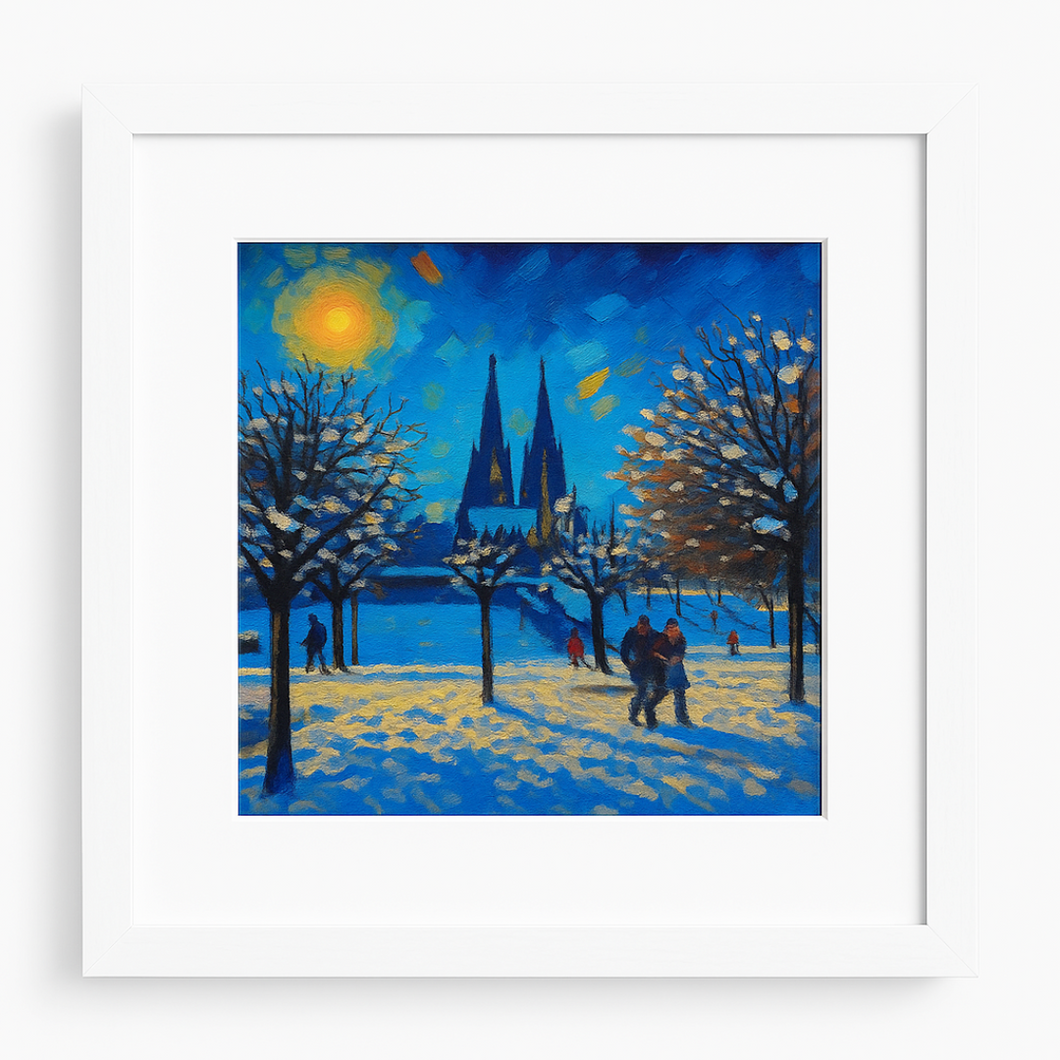 Köln-Bild „Winter“ (gerahmt, 30x30cm)