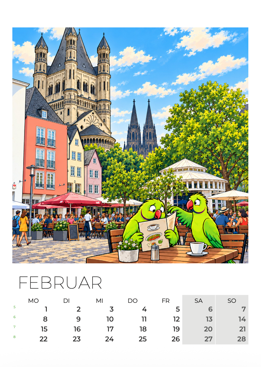 Kölner Comic-Kalender 2027 im DIN-A4-Format