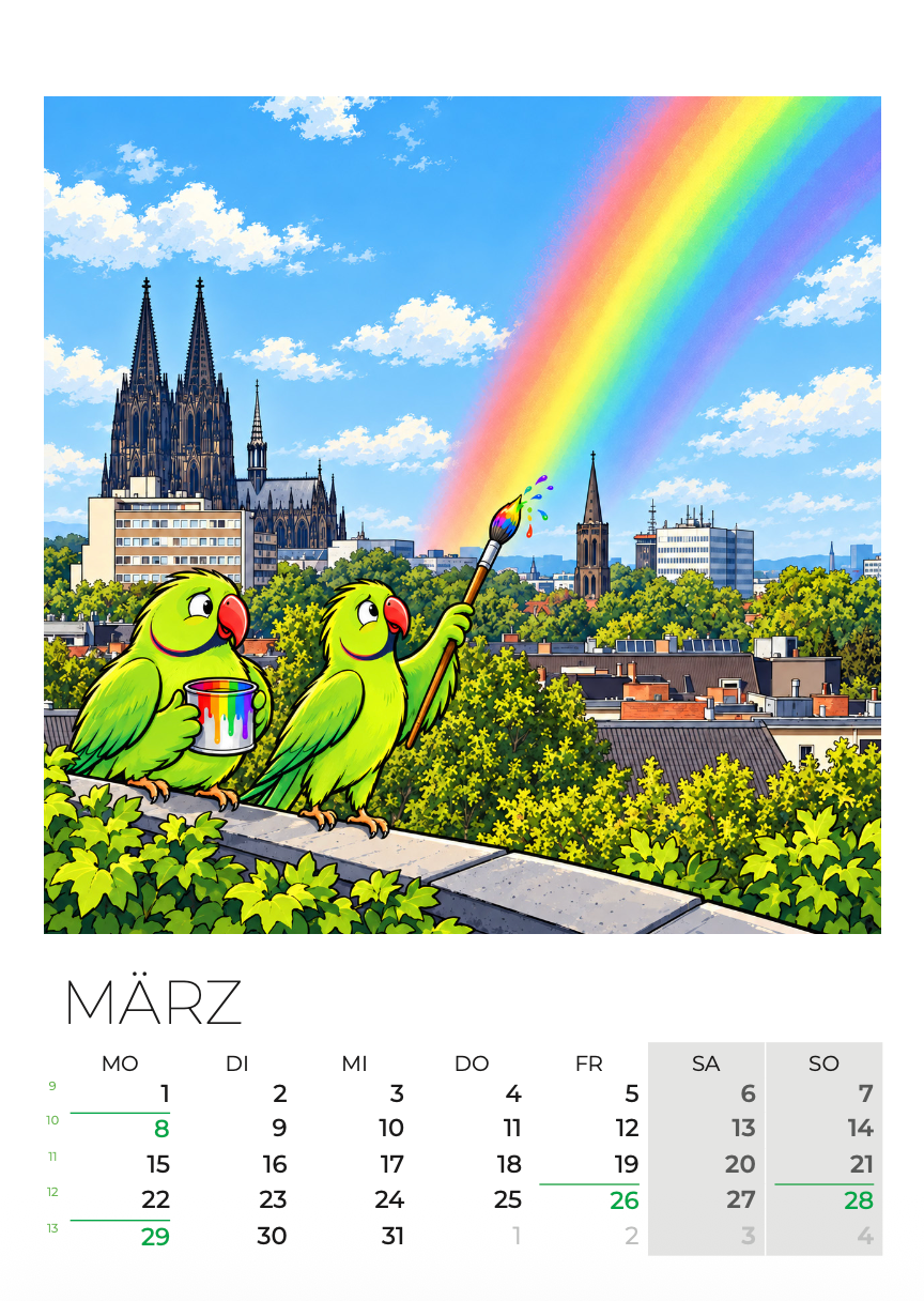 Kölner Comic-Kalender 2027 im DIN-A4-Format