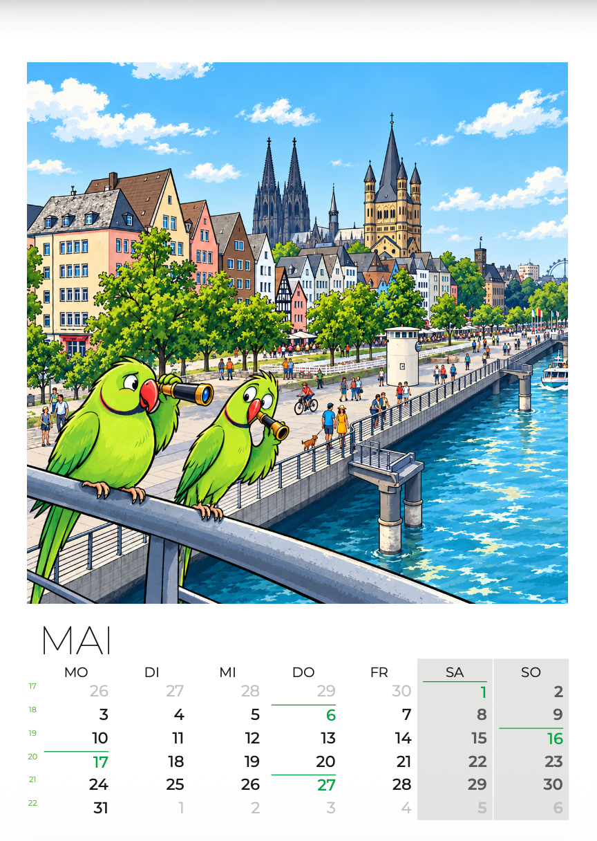 Kölner Comic-Kalender 2027 im DIN-A4-Format