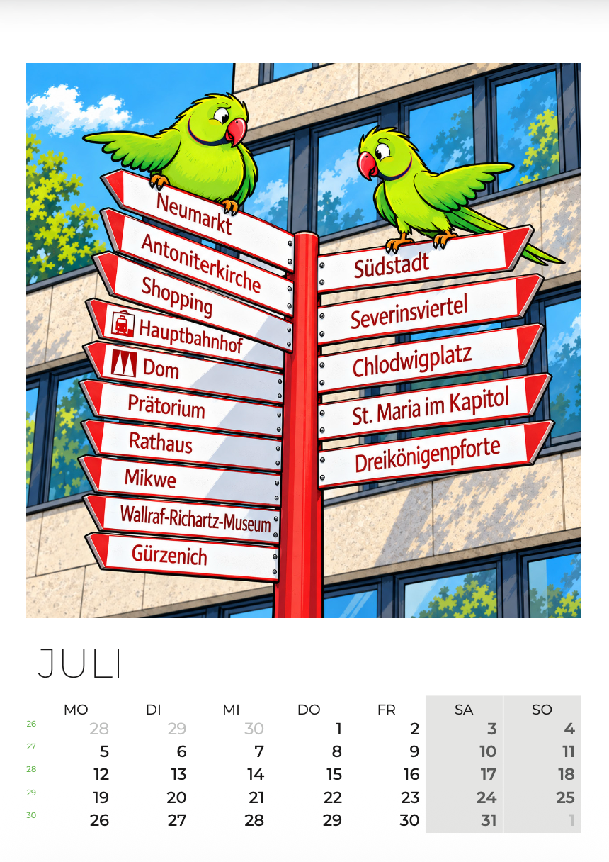 Kölner Comic-Kalender 2027 im DIN-A4-Format