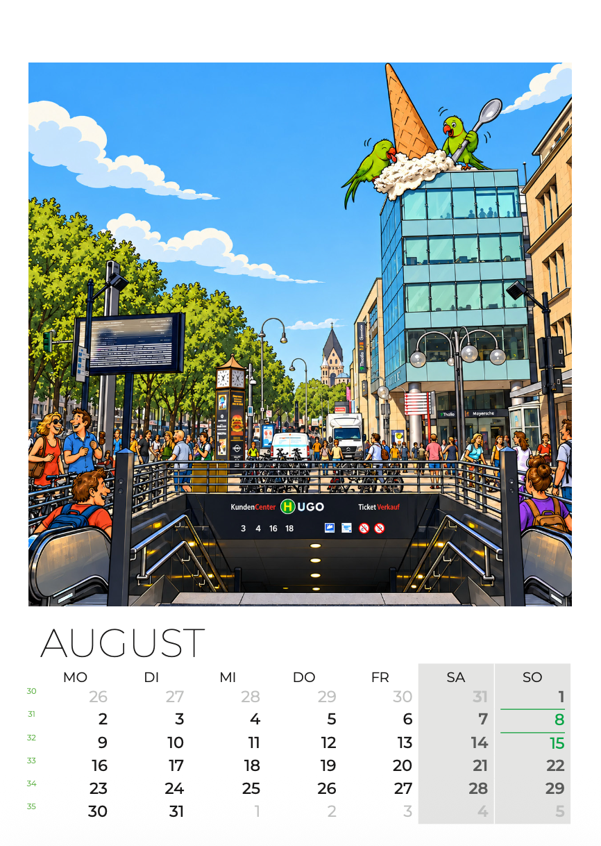 Kölner Comic-Kalender 2027 im DIN-A4-Format