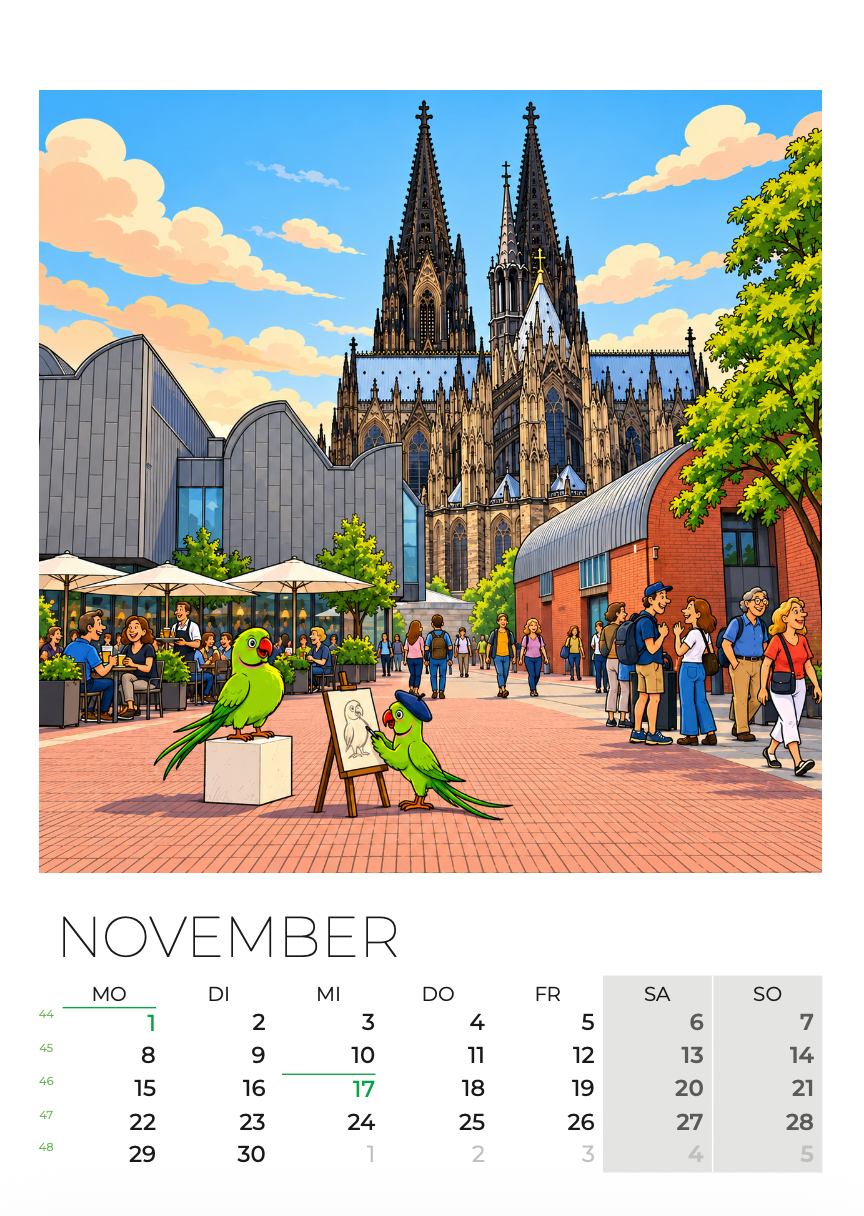 Kölner Comic-Kalender 2027 im DIN-A4-Format