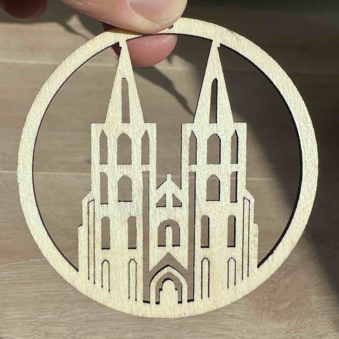 Kölner Dom Holz-Anhänger (4er-Set)