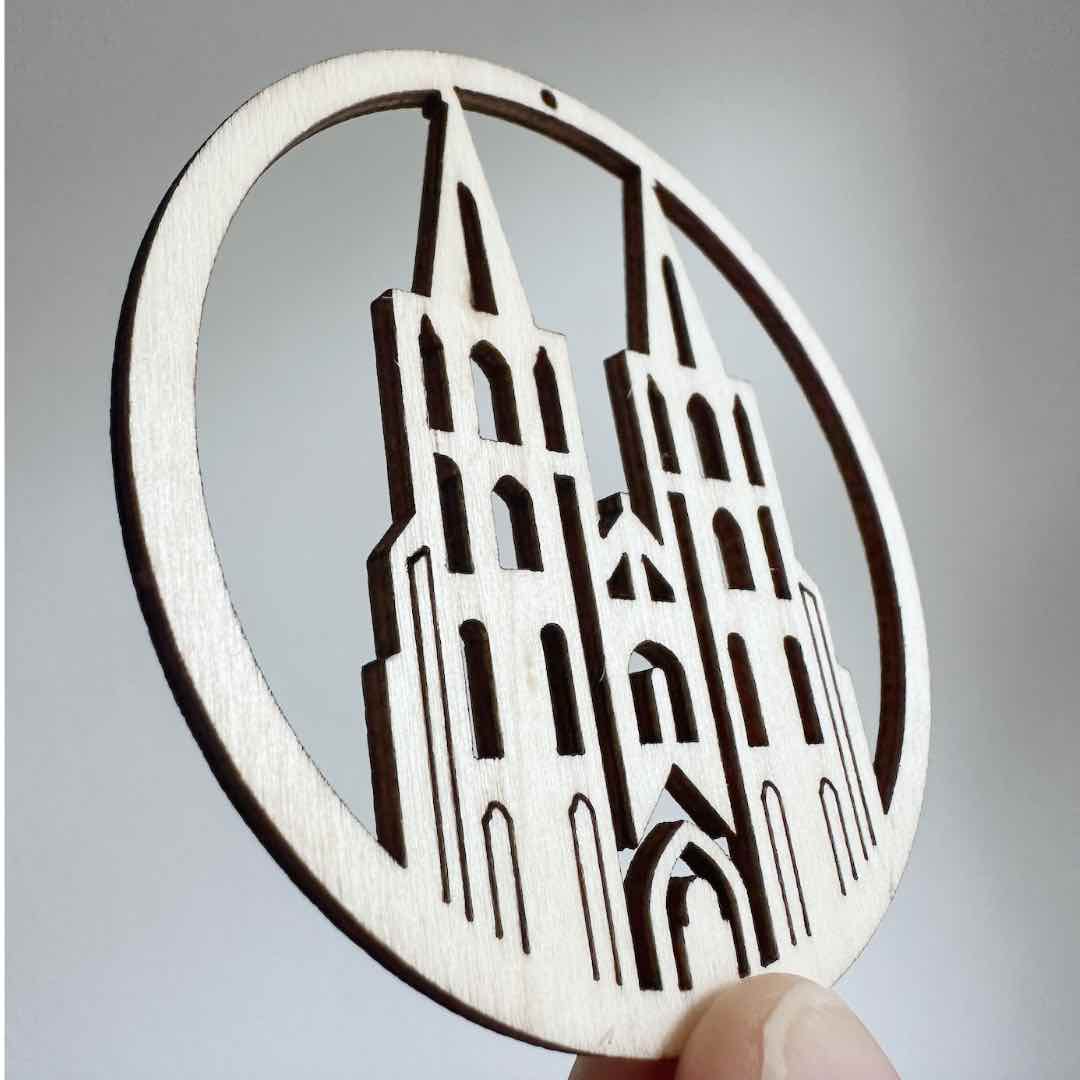 Kölner Dom Holz-Anhänger (4er-Set)