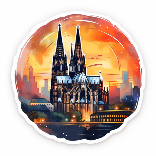 Kölner Dom-Aufkleber (4er-Set)