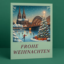 Lade das Bild in den Galerie-Viewer, Weihnachtskarte „Frohe Weihnachten“ (3er-Set)
