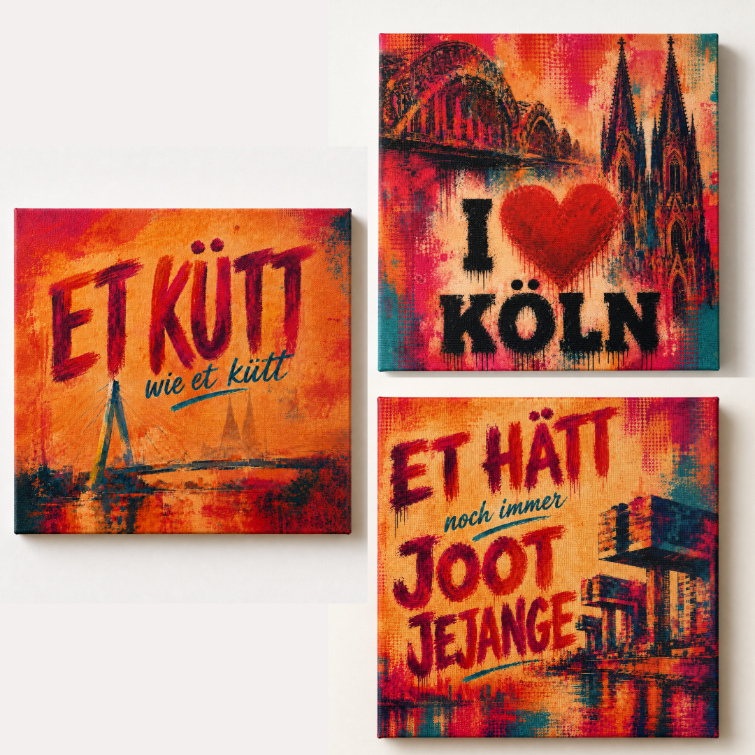 Köln-Leinwandbilder im 3er-Set