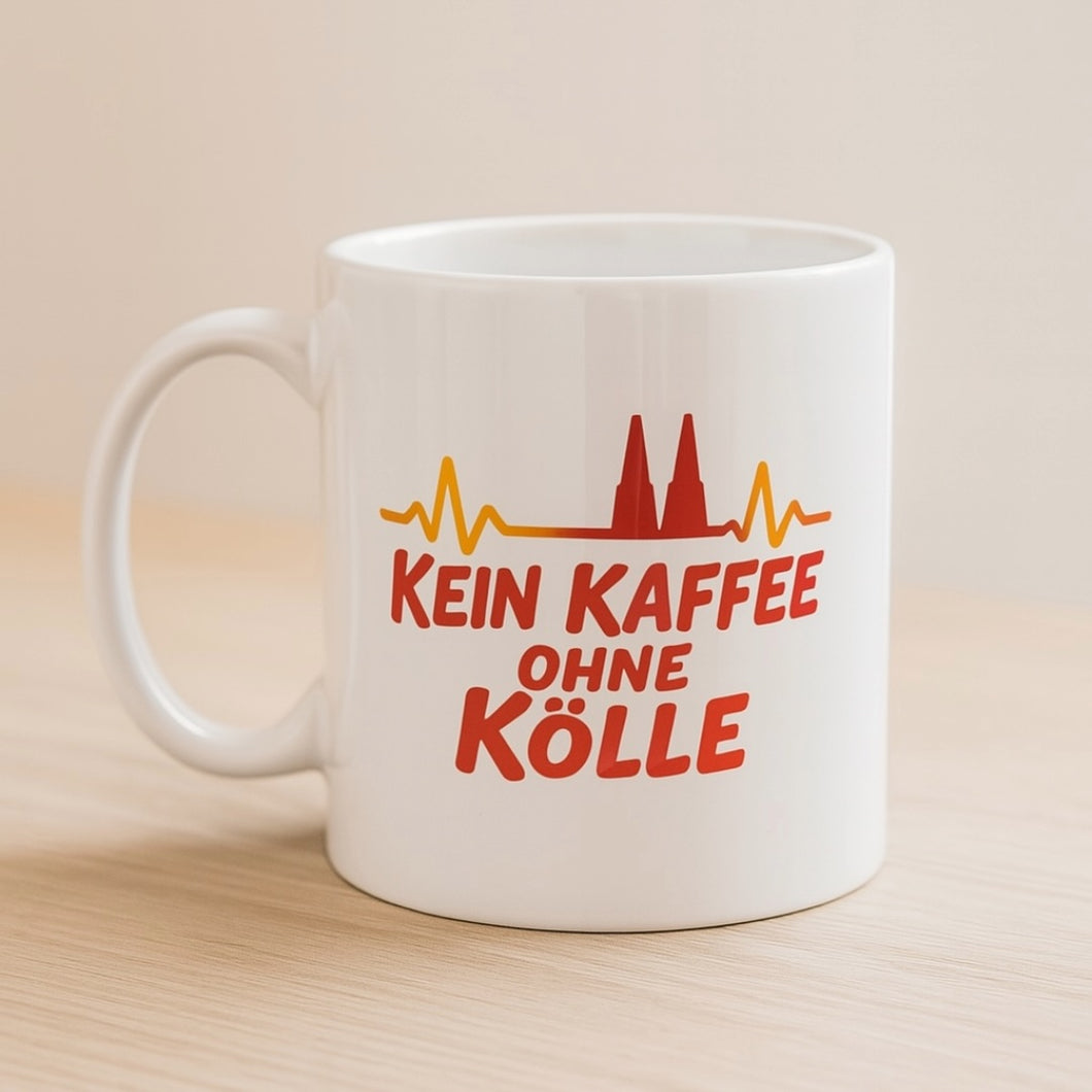 Keramiktasse „Kein Kaffee ohne Kölle