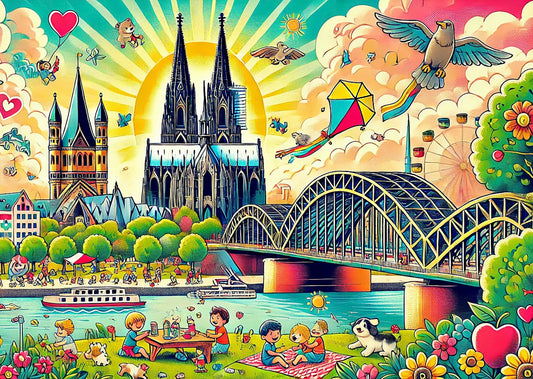 Kinderposter „Köln Skyline" (42x30cm)