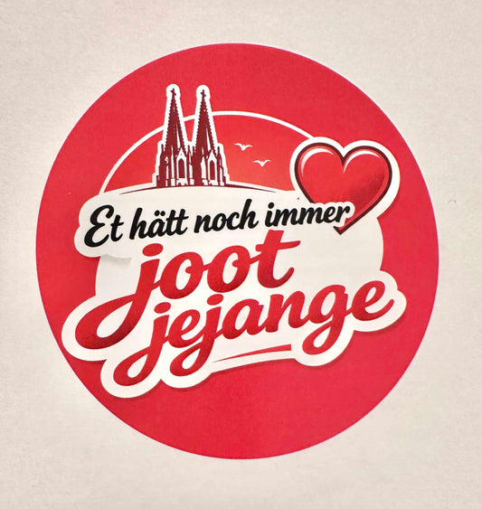 Aufkleber „Et hätt noch immer joot jejange“ (4er-Set)