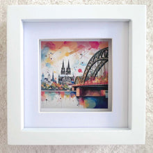 Lade das Bild in den Galerie-Viewer, Köln Bild „Schöne Aussicht“ (gerahmt, 10x10cm)
