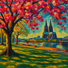 Lade das Bild in den Galerie-Viewer, Köln-Bild „Frühling“ (gerahmt, 30x30cm)
