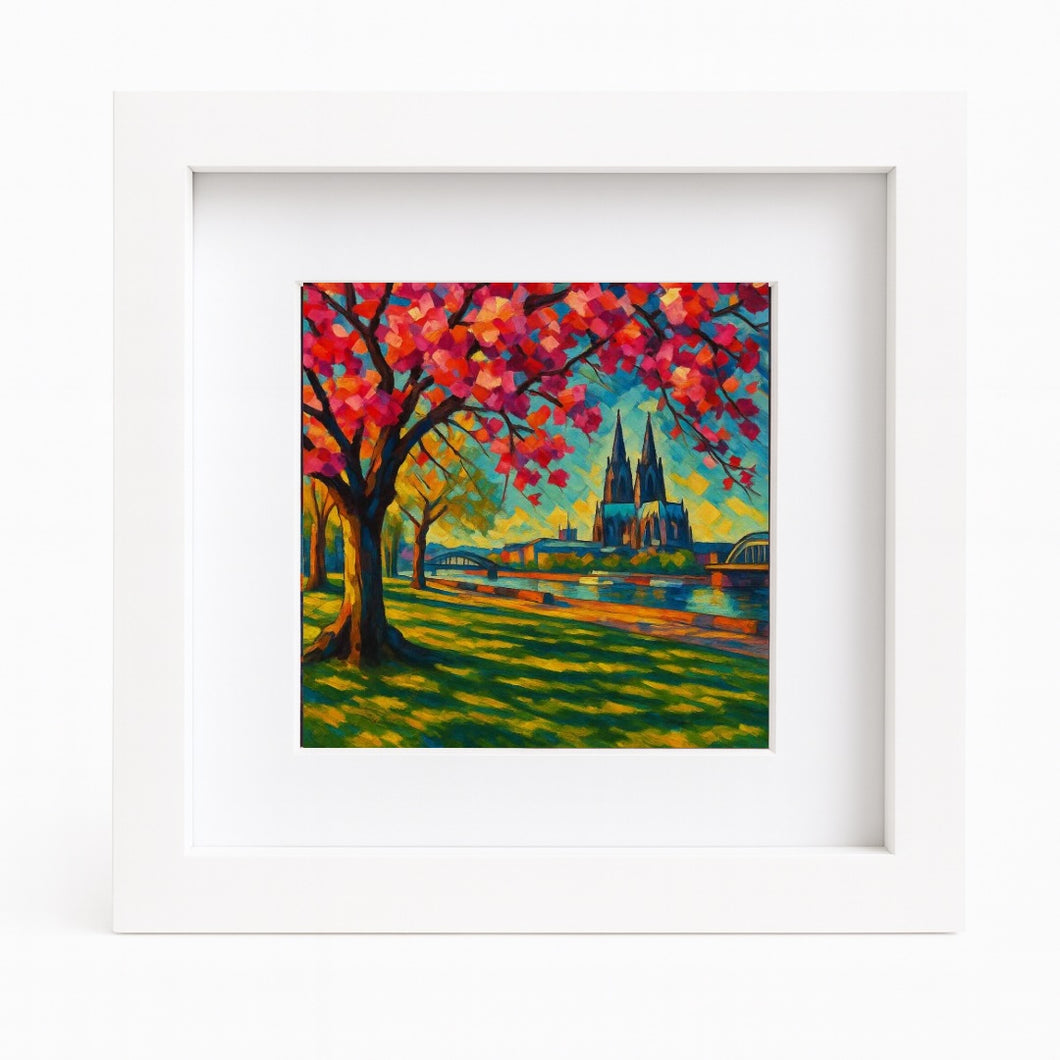Köln Bild „Frühling“ (gerahmt, 10x10cm)
