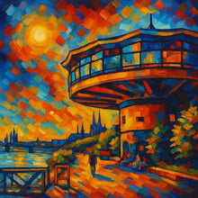 Lade das Bild in den Galerie-Viewer, Köln Bild „Sommer“ (gerahmt, 10x10cm)
