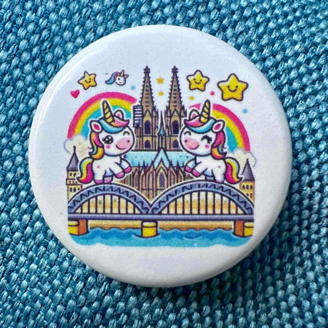 Kölner Einhorn-Button im 2er-Set (3x3cm)