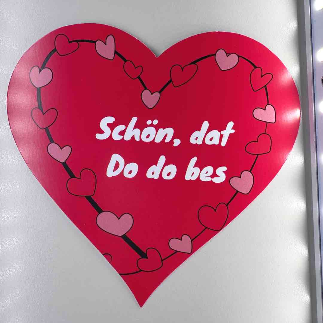 Herz-Postkarte „Schön, dat Do do bes" (5er-Set)