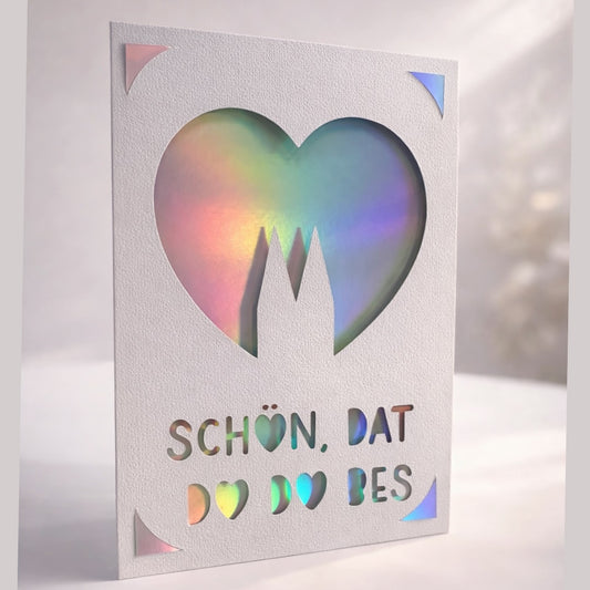 Köln-Karte „Schön, dat Do do bes" (handgefertigt)