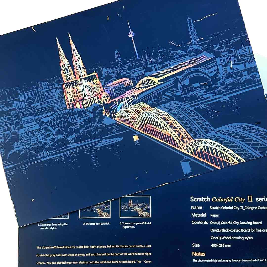 Aktion: Köln-Panorama zum Freikratzen (2x) (40,5x28,5cm)
