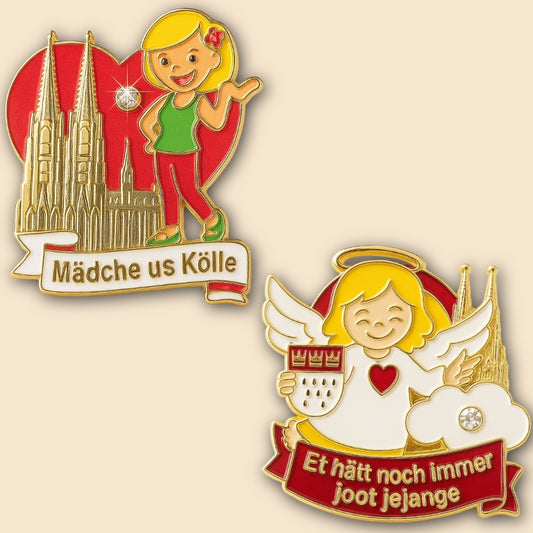Premium-Pins: „Mädche" & „Schutzengel" (2er-Set)