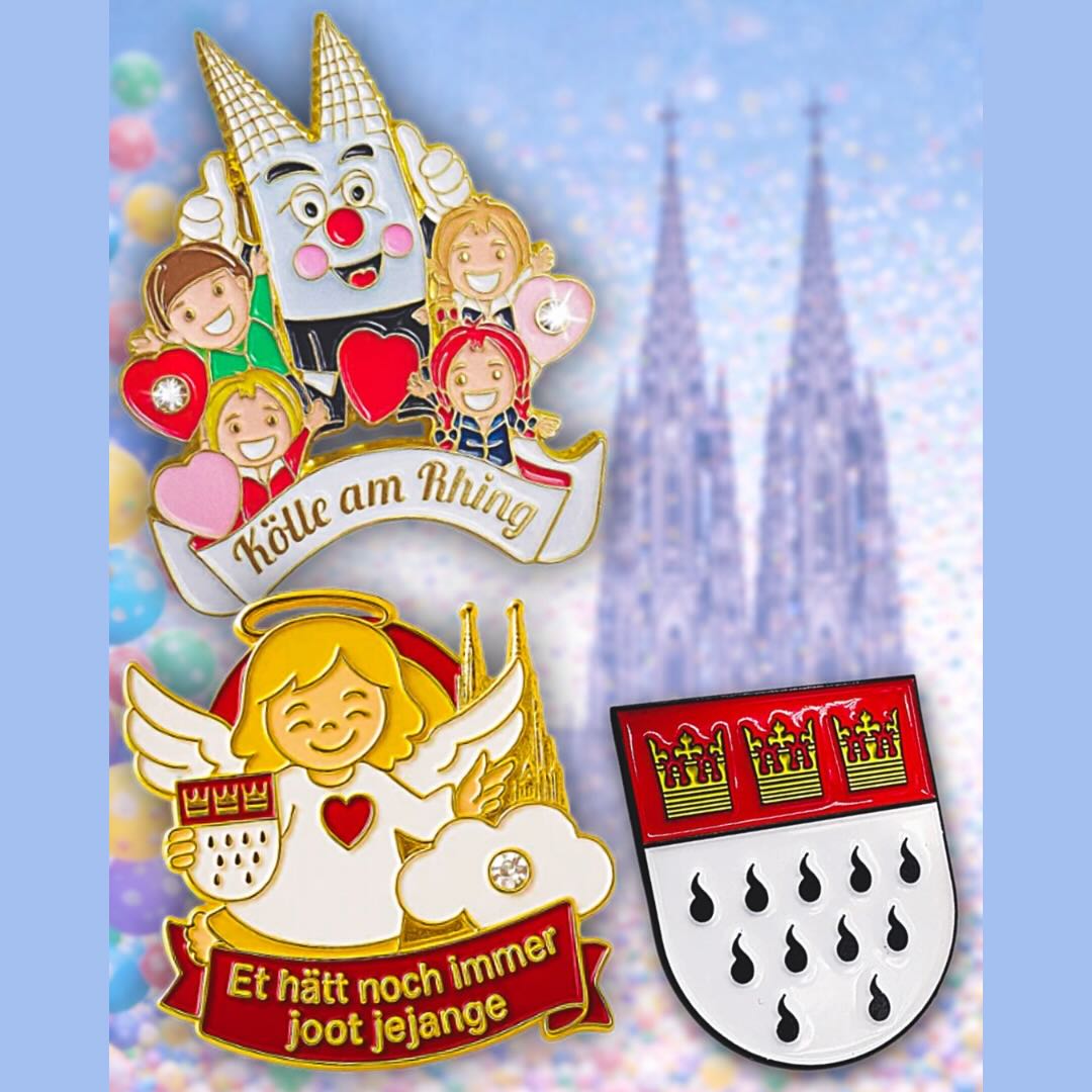 Kölner Karneval: Premium-Pins 3er-Set (Aktion)