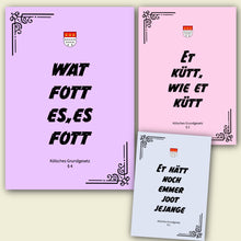 Lade das Bild in den Galerie-Viewer, 3 Poster „Kölsches Grundgesetz&quot; (DIN A3)
